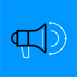 Announcement Icon Square (Blue)