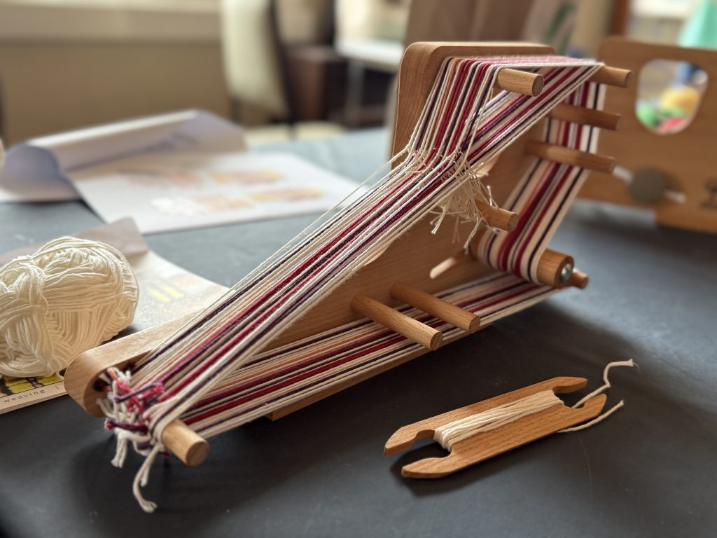 An inkle loom ready for weaving. Photo: Kristel Alla.